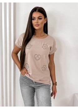 bluzka dreep beżowa one size ze sklepu UBRA w kategorii Bluzki damskie - zdjęcie 169254559