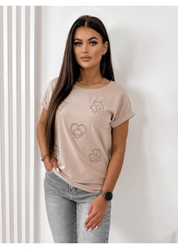 bluzka dreep beżowa one size ze sklepu UBRA w kategorii Bluzki damskie - zdjęcie 169254707
