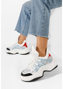 Białe sneakersy na platformie Alessia B ze sklepu Zapatos w kategorii Buty sportowe damskie - zdjęcie 169255047