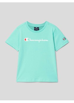T-shirt z nadrukiem z logo ze sklepu Peek&Cloppenburg  w kategorii T-shirty chłopięce - zdjęcie 169255736