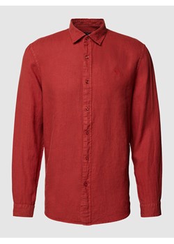 Koszula casualowa o kroju tailored fit z wyhaftowanym logo ze sklepu Peek&Cloppenburg  w kategorii Koszule męskie - zdjęcie 169255756