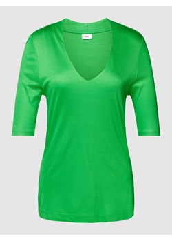 T-shirt z wiskozy z dekoltem w serek ze sklepu Peek&Cloppenburg  w kategorii Bluzki damskie - zdjęcie 169255757