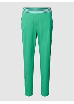 Spodnie o skróconym kroju model ‘Ribbon’ ze sklepu Peek&Cloppenburg  w kategorii Spodnie damskie - zdjęcie 169255878