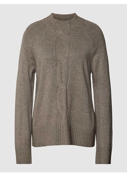 Sweter z dzianiny z mieszanki wiskozy ze ściegiem warkoczowym ze sklepu Peek&Cloppenburg  w kategorii Swetry damskie - zdjęcie 169256119