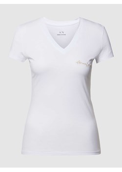 T-shirt z dekoltem w serek ze sklepu Peek&Cloppenburg  w kategorii Bluzki damskie - zdjęcie 169256138