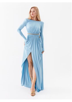 Elisabetta Franchi Sukienka wieczorowa AB-456-32E2-V780 Niebieski Regular Fit ze sklepu MODIVO w kategorii Sukienki - zdjęcie 169283546