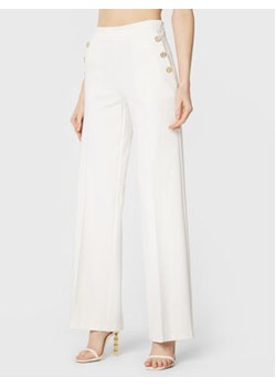TWINSET Spodnie materiałowe 231TP2182 Biały Relaxed Fit ze sklepu MODIVO w kategorii Spodnie damskie - zdjęcie 169284457