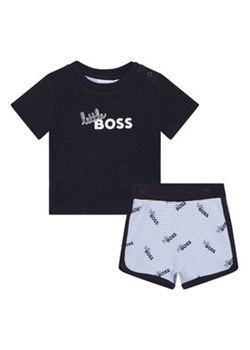 Boss Komplet t-shirt i szorty sportowe J98415 Granatowy Regular Fit ze sklepu MODIVO w kategorii Komplety niemowlęce - zdjęcie 169284955