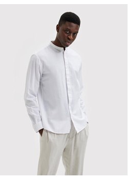Selected Homme Koszula New Linen 16079054 Biały Regular Fit ze sklepu MODIVO w kategorii Koszule męskie - zdjęcie 169285456