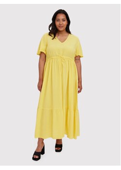 Vero Moda Curve Sukienka codzienna Mavis 10267042 Żółty Regular Fit ze sklepu MODIVO w kategorii Sukienki - zdjęcie 169285816