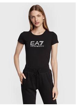 EA7 Emporio Armani T-Shirt 8NTT66 TJFKZ 1200 Czarny Slim Fit ze sklepu MODIVO w kategorii Bluzki damskie - zdjęcie 169286016