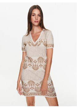 TWINSET Sukienka letnia 231TT3250 Beżowy Slim Fit ze sklepu MODIVO w kategorii Sukienki - zdjęcie 169286325