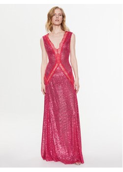 Elisabetta Franchi Sukienka wieczorowa AB-366-32E2-V740 Różowy Regular Fit ze sklepu MODIVO w kategorii Sukienki - zdjęcie 169286576