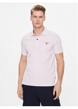 Napapijri Polo Elbas NP0A4GDL Różowy Regular Fit ze sklepu MODIVO w kategorii T-shirty męskie - zdjęcie 169286717