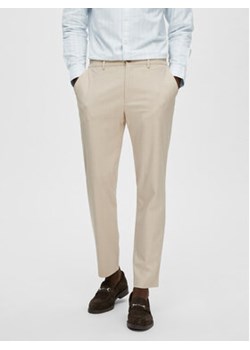 Selected Homme Spodnie materiałowe 16085270 Biały Slim Fit ze sklepu MODIVO w kategorii Spodnie męskie - zdjęcie 169287247