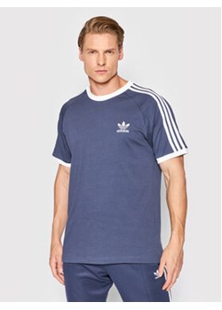 adidas T-Shirt adicolor Classics 3-Stripes HE9545 Granatowy Slim Fit ze sklepu MODIVO w kategorii T-shirty męskie - zdjęcie 169287255