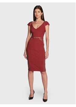 Marciano Guess Sukienka koktajlowa 3RGK22 6869Z Czerwony Slim Fit ze sklepu MODIVO w kategorii Sukienki - zdjęcie 169287469
