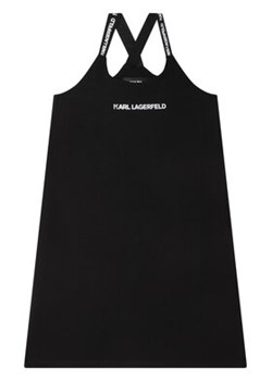 Karl Lagerfeld Kids Sukienka codzienna Z12232 S Czarny Regular Fit ze sklepu MODIVO w kategorii Sukienki dziewczęce - zdjęcie 169288178