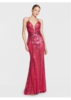 Fracomina Sukienka wieczorowa FQ23SD3001W53601 Różowy Slim Fit ze sklepu MODIVO w kategorii Sukienki - zdjęcie 169288777