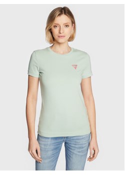Guess T-Shirt Mini Triangle W2YI44 J1311 Zielony Slim Fit ze sklepu MODIVO w kategorii Bluzki damskie - zdjęcie 169288887