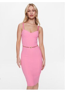 Elisabetta Franchi Sukienka koktajlowa AB-410-32E2-V400 Różowy Slim Fit ze sklepu MODIVO w kategorii Sukienki - zdjęcie 169289135