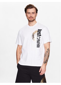 Just Cavalli T-Shirt 74OBHF05 Biały Regular Fit ze sklepu MODIVO w kategorii T-shirty męskie - zdjęcie 169289187