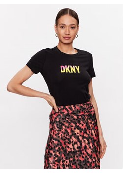 DKNY T-Shirt P3BHDDNA Czarny Regular Fit ze sklepu MODIVO w kategorii Bluzki damskie - zdjęcie 169289347
