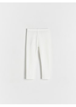 Reserved - Legginsy z dzianiny - złamana biel ze sklepu Reserved w kategorii Spodnie i półśpiochy - zdjęcie 169294517