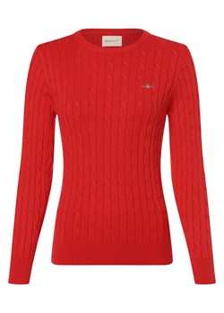 Gant Sweter damski Kobiety Bawełna czerwony jednolity ze sklepu vangraaf w kategorii Swetry damskie - zdjęcie 169294647