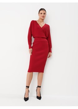 Mohito - Dopasowana spódnica midi - czerwony ze sklepu Mohito w kategorii Spódnice - zdjęcie 169313108