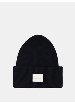 Mohito - Czarna czapka z wiskozą - czarny ze sklepu Mohito w kategorii Czapki zimowe damskie - zdjęcie 169314145