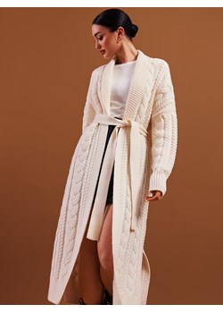 Mohito - Długi kardigan - kremowy ze sklepu Mohito w kategorii Swetry damskie - zdjęcie 169314629