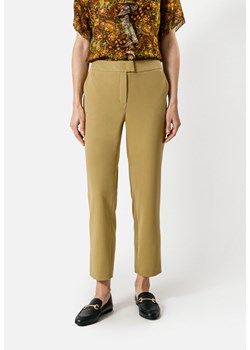 Spodnie w kolorze khaki z wiskozą ze sklepu Molton w kategorii Spodnie damskie - zdjęcie 169315529