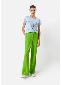 Błękitny t-shirt z aplikacją w ryby ze sklepu Molton w kategorii Bluzki damskie - zdjęcie 169315607