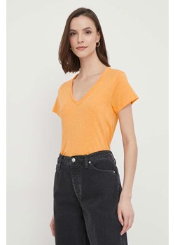 Mos Mosh t-shirt bawełniany damski kolor pomarańczowy ze sklepu ANSWEAR.com w kategorii Bluzki damskie - zdjęcie 169318899