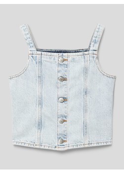 Top jeansowy z listwą guzikową na całej długości ze sklepu Peek&Cloppenburg  w kategorii Bluzki dziewczęce - zdjęcie 169323666