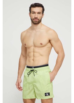 Calvin Klein szorty kąpielowe kolor zielony ze sklepu ANSWEAR.com w kategorii Kąpielówki - zdjęcie 169325086