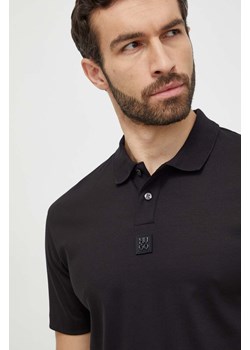 HUGO polo bawełniane kolor czarny gładki 50515269 ze sklepu ANSWEAR.com w kategorii T-shirty męskie - zdjęcie 169328967