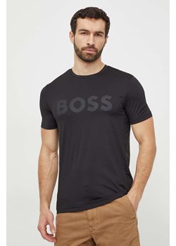 Boss Green t-shirt męski kolor czarny z nadrukiem 50517911 ze sklepu ANSWEAR.com w kategorii T-shirty męskie - zdjęcie 169329195