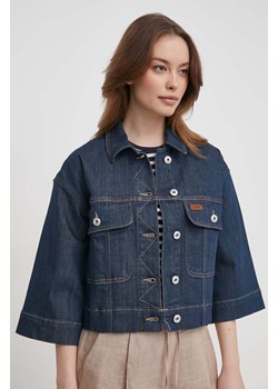 Mos Mosh kurtka jeansowa damska kolor granatowy przejściowa oversize ze sklepu ANSWEAR.com w kategorii Kurtki damskie - zdjęcie 169329286