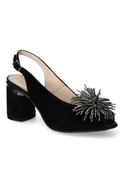 Sandały Boccato 1012 Czarny Selena zamsz ze sklepu Arturo-obuwie w kategorii Czółenka - zdjęcie 169329325