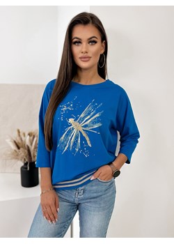 bluzka pawmo chabrowa one size ze sklepu UBRA w kategorii Bluzki damskie - zdjęcie 169329916