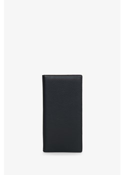 Estro: Czarny pojemny portfel męski ze skóry naturalnej ze sklepu Estro w kategorii Portfele męskie - zdjęcie 169330449