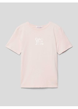 T-shirt z nadrukiem z logo model ‘GRADIENT’ ze sklepu Peek&Cloppenburg  w kategorii Bluzki dziewczęce - zdjęcie 169330648