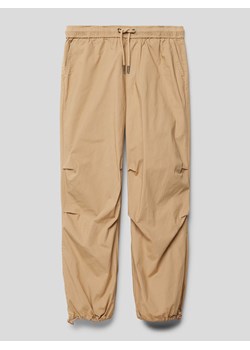 Spodnie materiałowe o kroju slim fit z elastycznym pasem ze sklepu Peek&Cloppenburg  w kategorii Spodnie chłopięce - zdjęcie 169330767