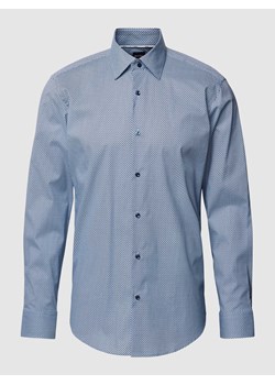 Koszula biznesowa o kroju regular fit z drobnym wzorem na całej powierzchni ze sklepu Peek&Cloppenburg  w kategorii Koszule męskie - zdjęcie 169331009