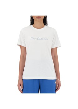 Koszulka New Balance WT41909WT - biała ze sklepu streetstyle24.pl w kategorii Bluzki damskie - zdjęcie 169335739