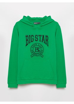 Bluza chłopięca z kapturem z haftem zielona Jefferson 301/ Olalus 301 ze sklepu Big Star w kategorii Bluzy chłopięce - zdjęcie 169336809