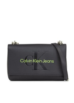 Calvin Klein Jeans Torebka Sculpted Ew Flap Conv25 Mono K60K611866 Czarny ze sklepu MODIVO w kategorii Listonoszki - zdjęcie 169341109