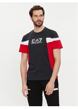 EA7 Emporio Armani T-Shirt 3DPT10 PJ02Z 1578 Granatowy Regular Fit ze sklepu MODIVO w kategorii T-shirty męskie - zdjęcie 169341386